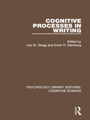 cover image of Cognitive Processes in Writing
